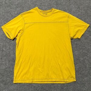 Old Navy T-Shirt Mens XL Yellow Short Sleeve Contrast Stitch Cotton Casual Tee